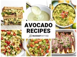 Collage of six Avocado Recipes with title text in the center.