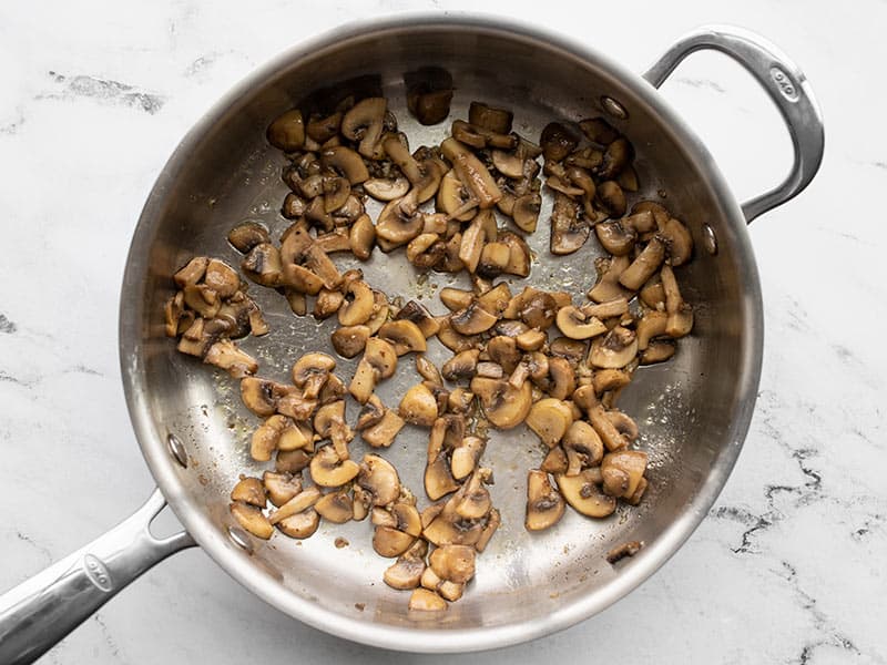 Sautéed mushrooms and garlic