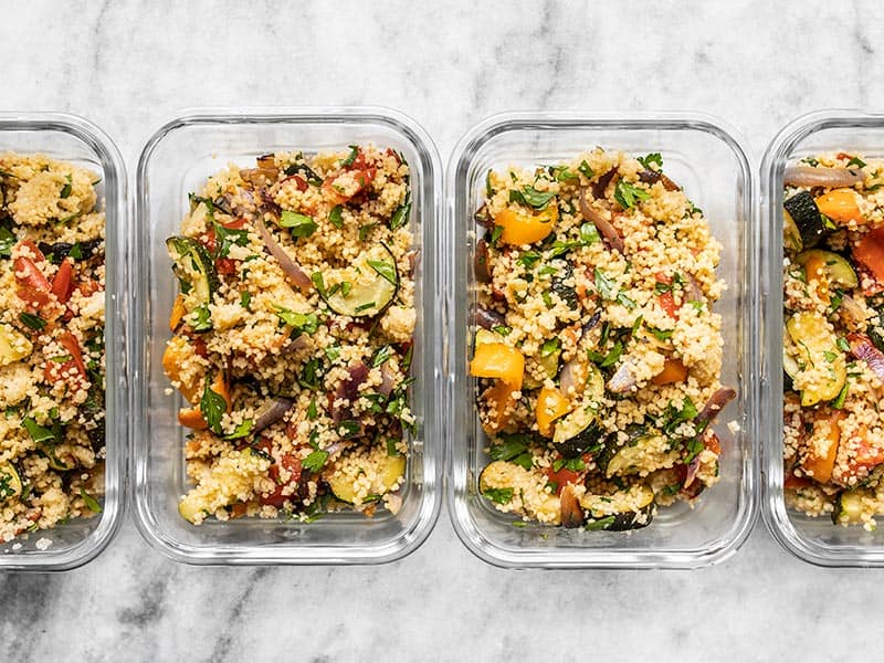 Portioned Roasted Vegetable Couscous