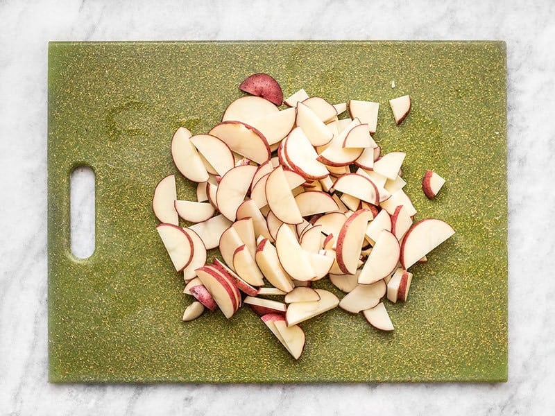 Slice Potatoes for Zuppa Toscana